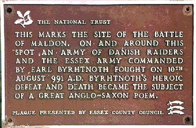 The plaque marking the battle site